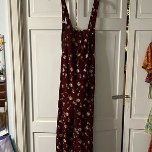 NWOT floral overalls
